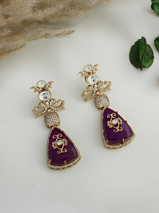 Saavya Earrings-Purple