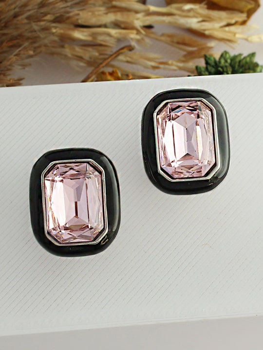 Liza Stud Earrings-Pink