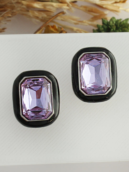 Liza Stud Earrings-Purple