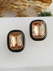 Liza Stud Earrings-brown