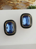 Liza Stud Earrings-Blue