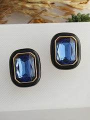 Liza Stud Earrings-Blue