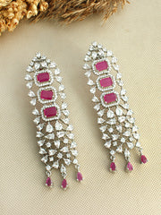 Renee Earrings-Ruby Pink