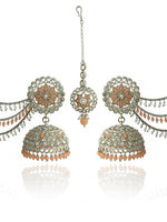 Shiza Jhumki Earrings with Earchain & Tikka