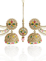 Shiza Jhumki Earrings with Earchain & Tikka