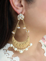 Pravya Long Earrings-Gold