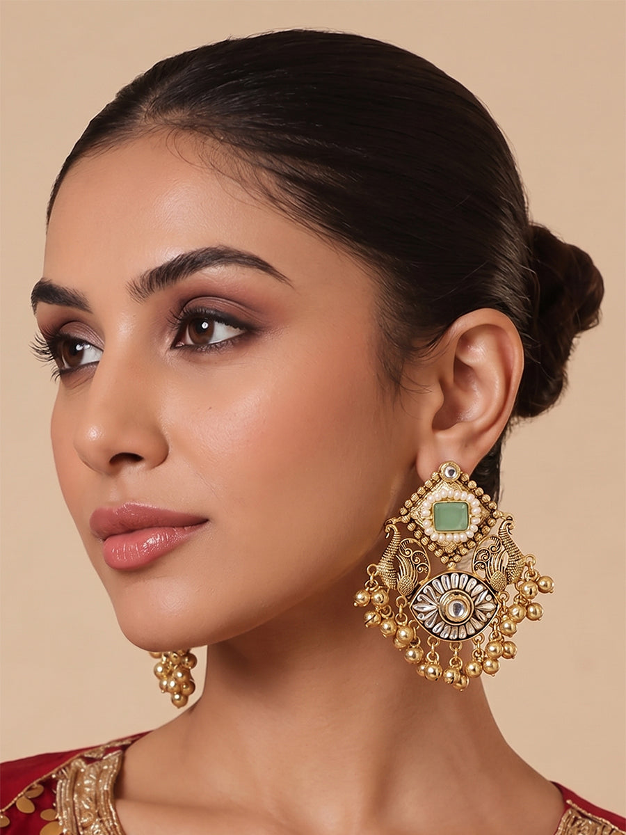 Ahanvi Earrings-Mint Green