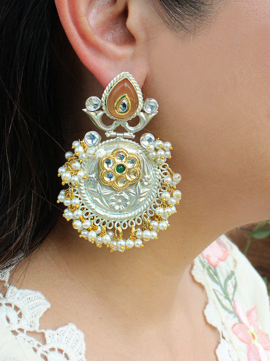 Sanmita Earrings-Peach