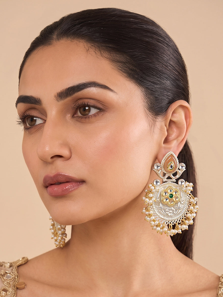 Sanmita Earrings -Peach