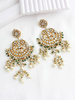 Shuchi Chandbali Earrings-Ivory