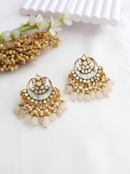 Ashvika Earrings-Pastel Pink