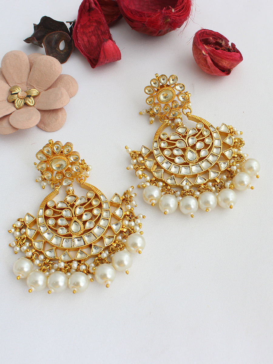 Ashmika Chandbali Earrings -Gold