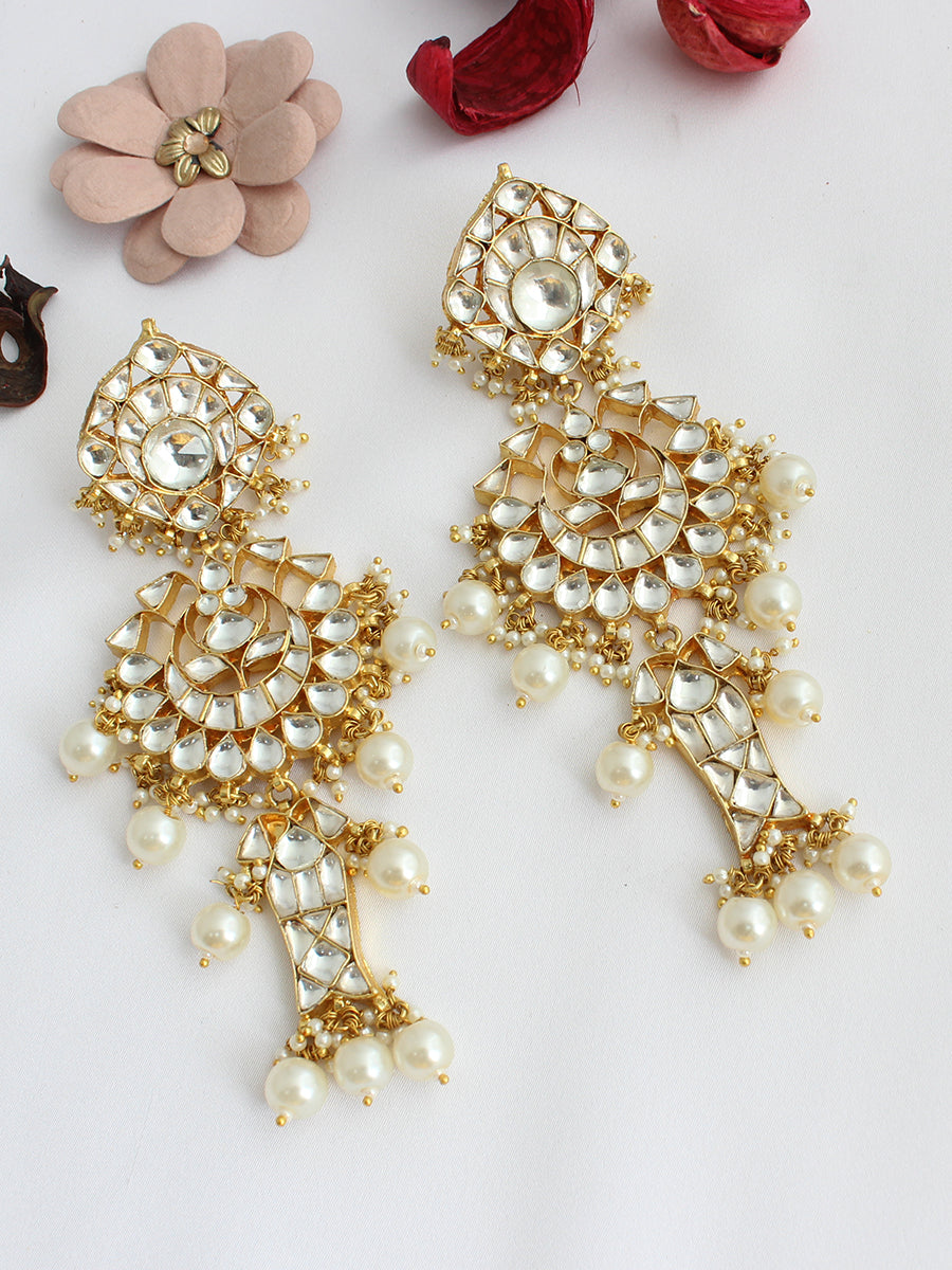 Nirvana Kundan Long Earrings