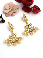 Ruhisha Kundan Earrings-White