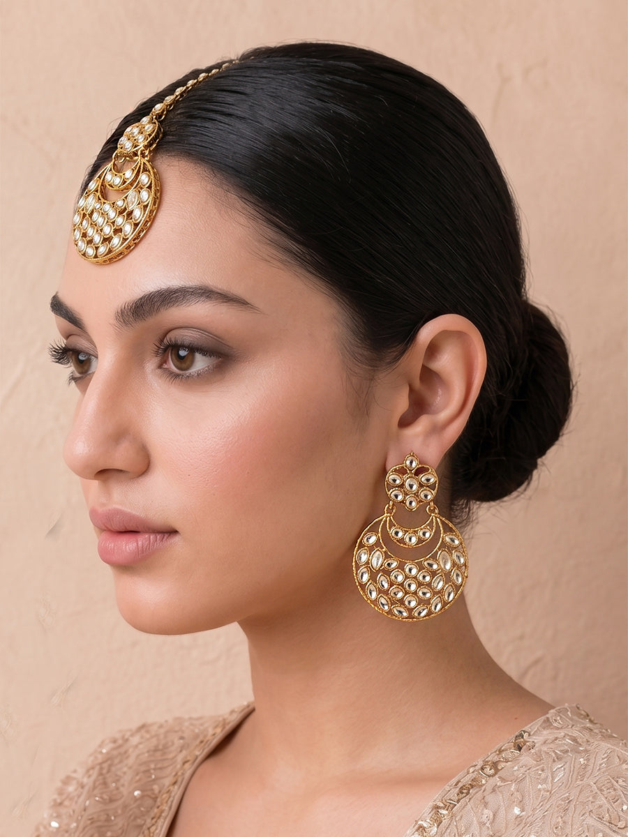 Snehal Earrings & Tikka Ready-to-Ship Wedding Earrings for NRIs