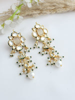 Pavitra Kundan Earrings-Ivory