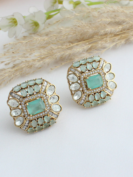 Miyana Stud Earrings-Mint Green