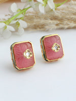Rivya Stud Earrings-Pink