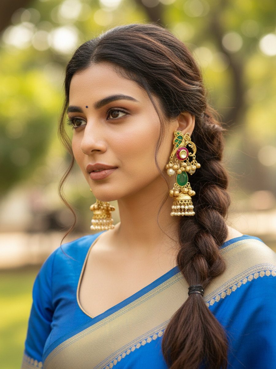Shampa Long Jhumki Earrings