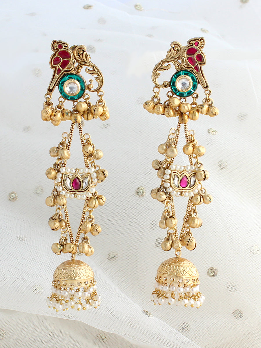 Varnika Long Jhumki Earrings 