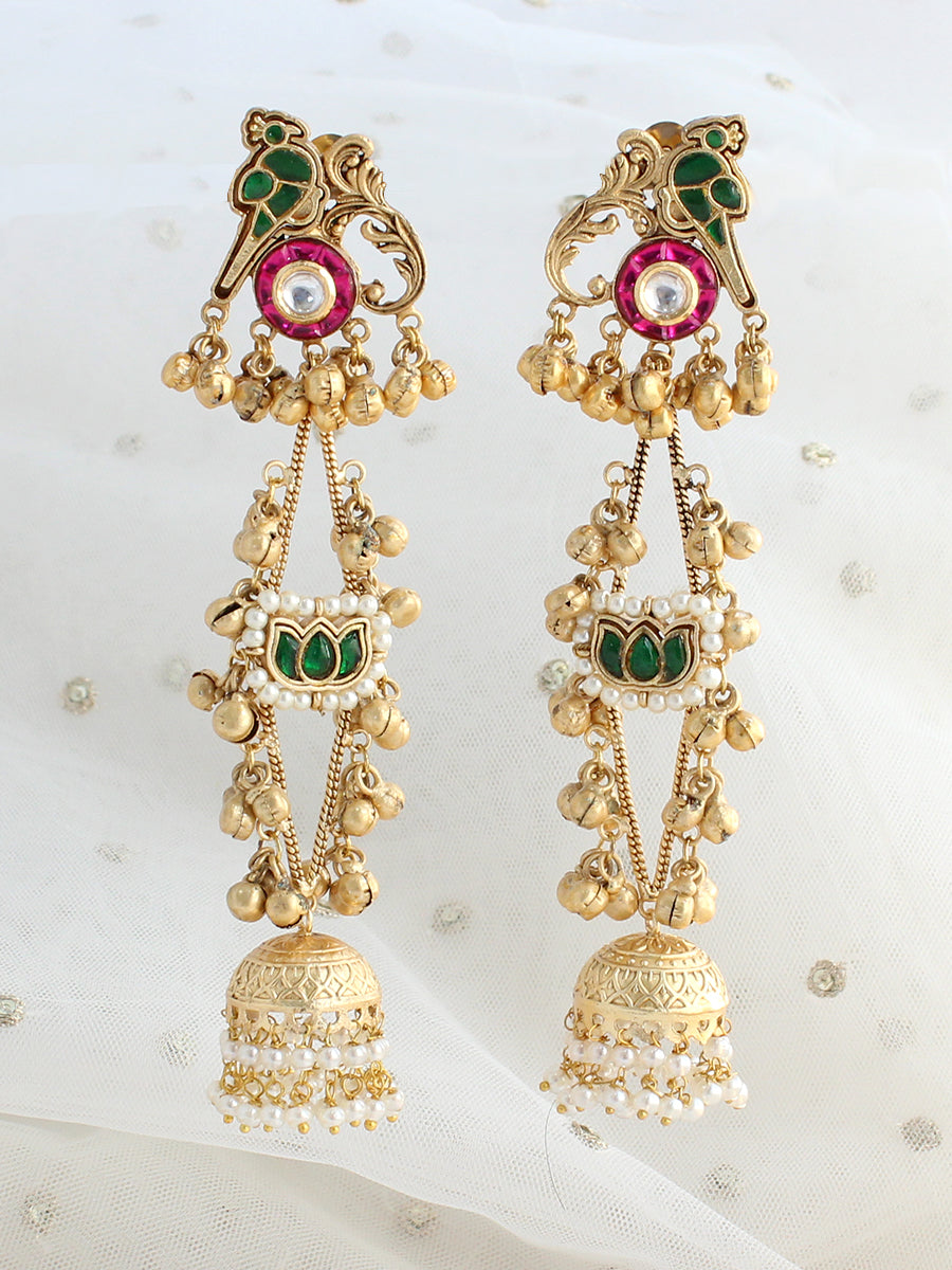 Varnika Long Jhumki Earrings 