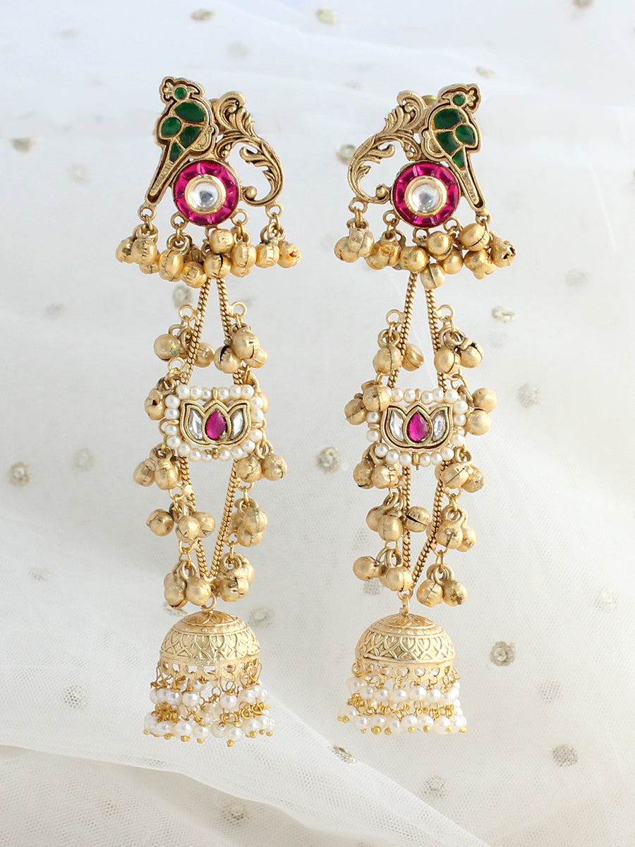 Varnika Long Jhumki Earrings 