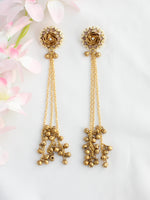 Atishi Long Earrings-Pastel Pink