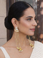 Mayuri Long Jhumki Earrings-MOP