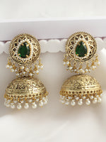 Chitrakshi Jhumka / Jhumki Earrings-Green
