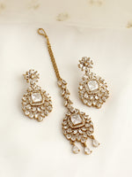 Aania Earrings & Tikka-Gold