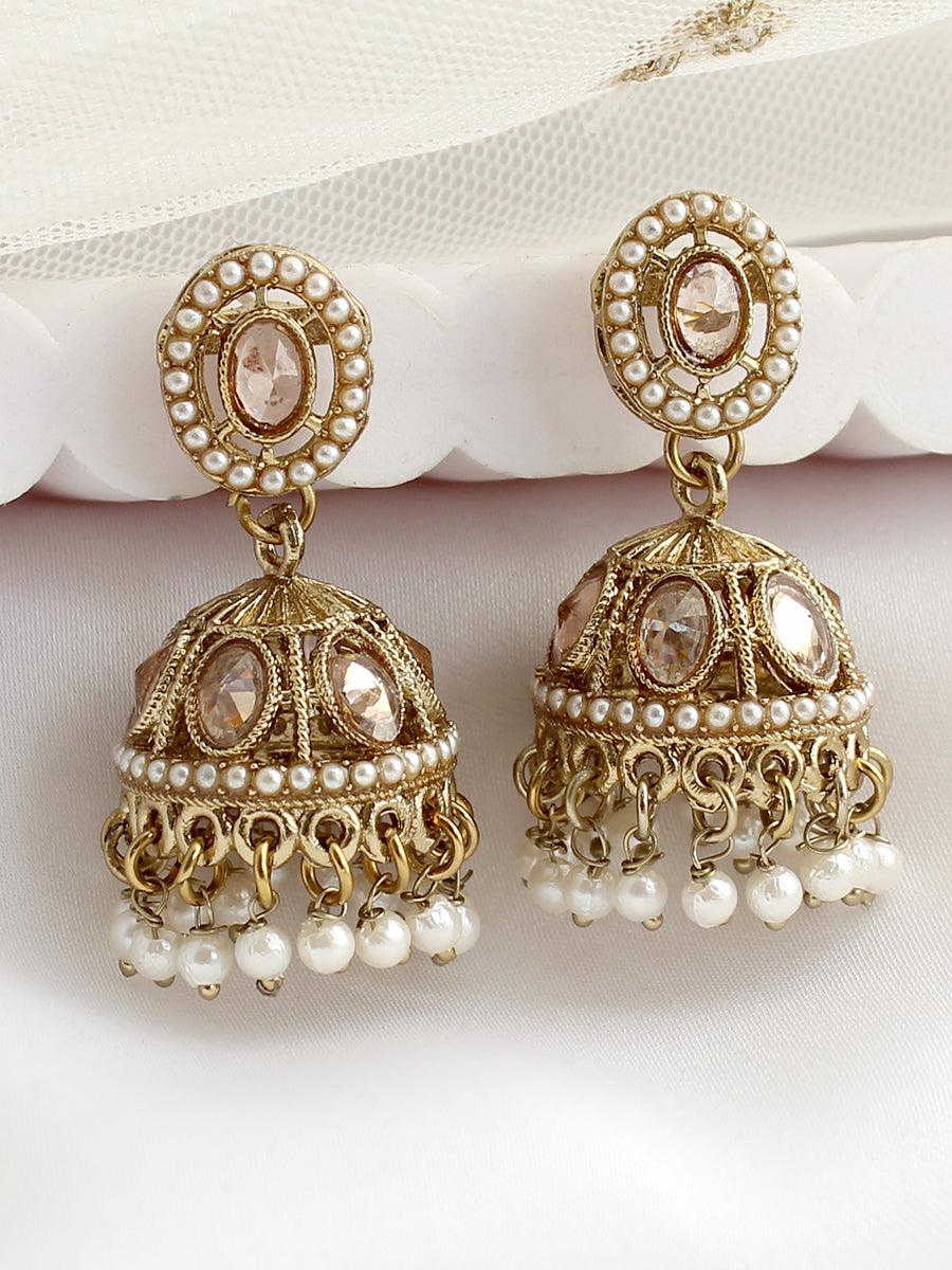 Lavika Jhumki Earrings-Gold