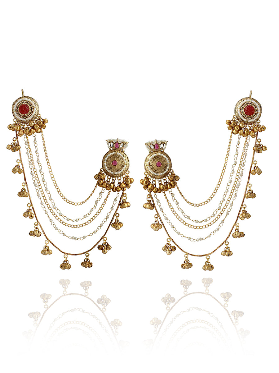 Pranali Stud Earrings with Earchain