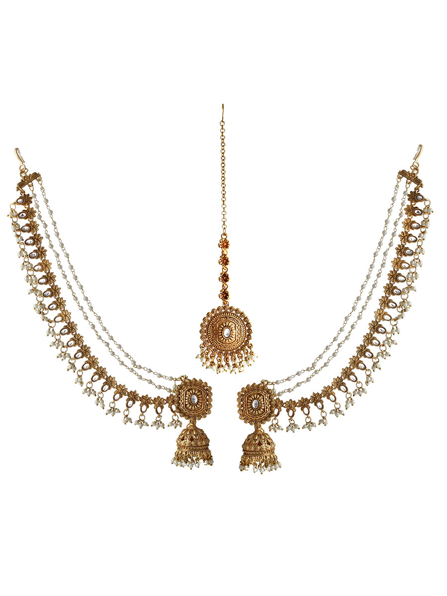 Malini Earring Tikka With Ear Chain