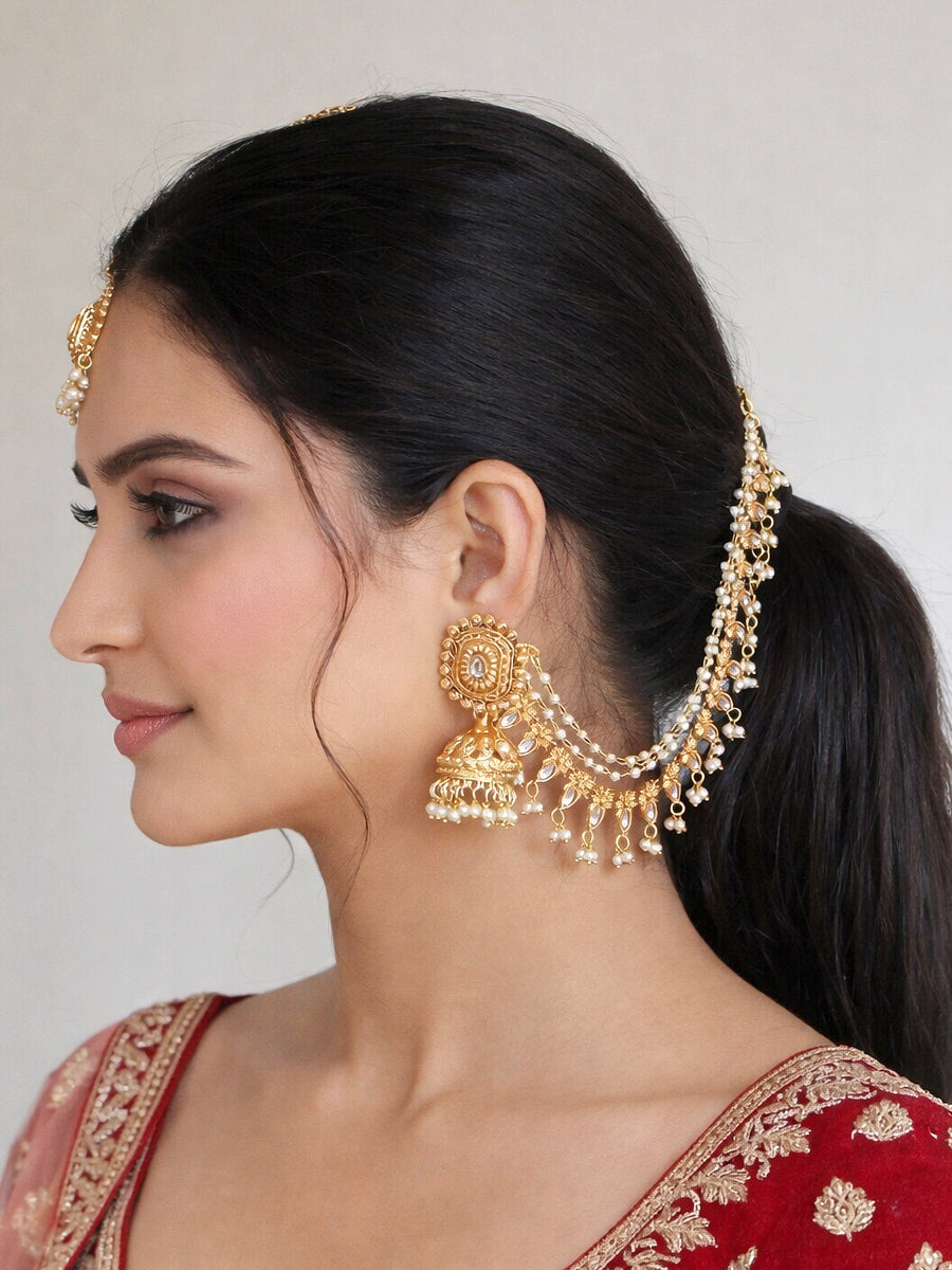 Malini Earring Tikka With Ear Chain