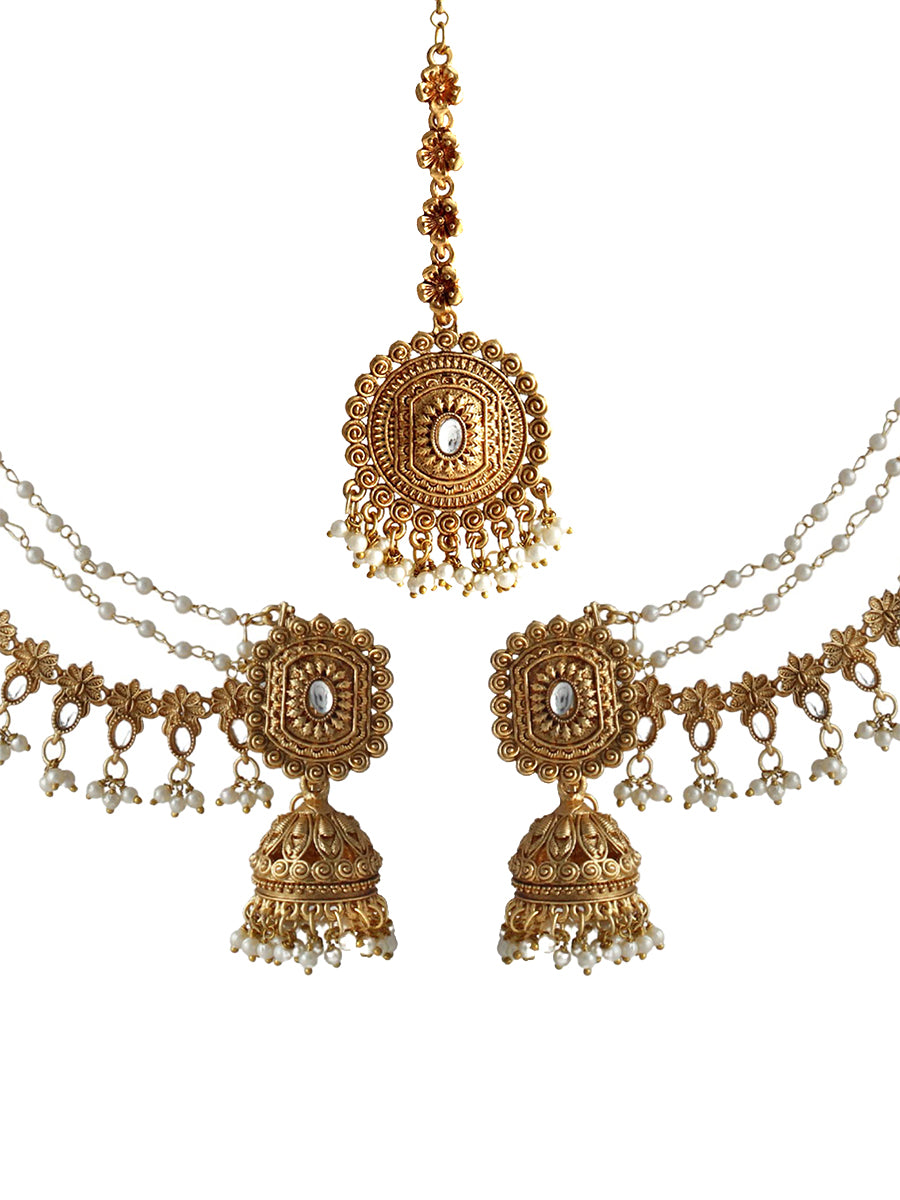 Malini Earring Tikka With Ear Chain