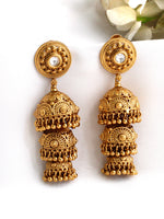 Umika Jhumki Earrings-Gold