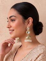 Aarushi Jhumki / Jhumka Earrings-Gold
