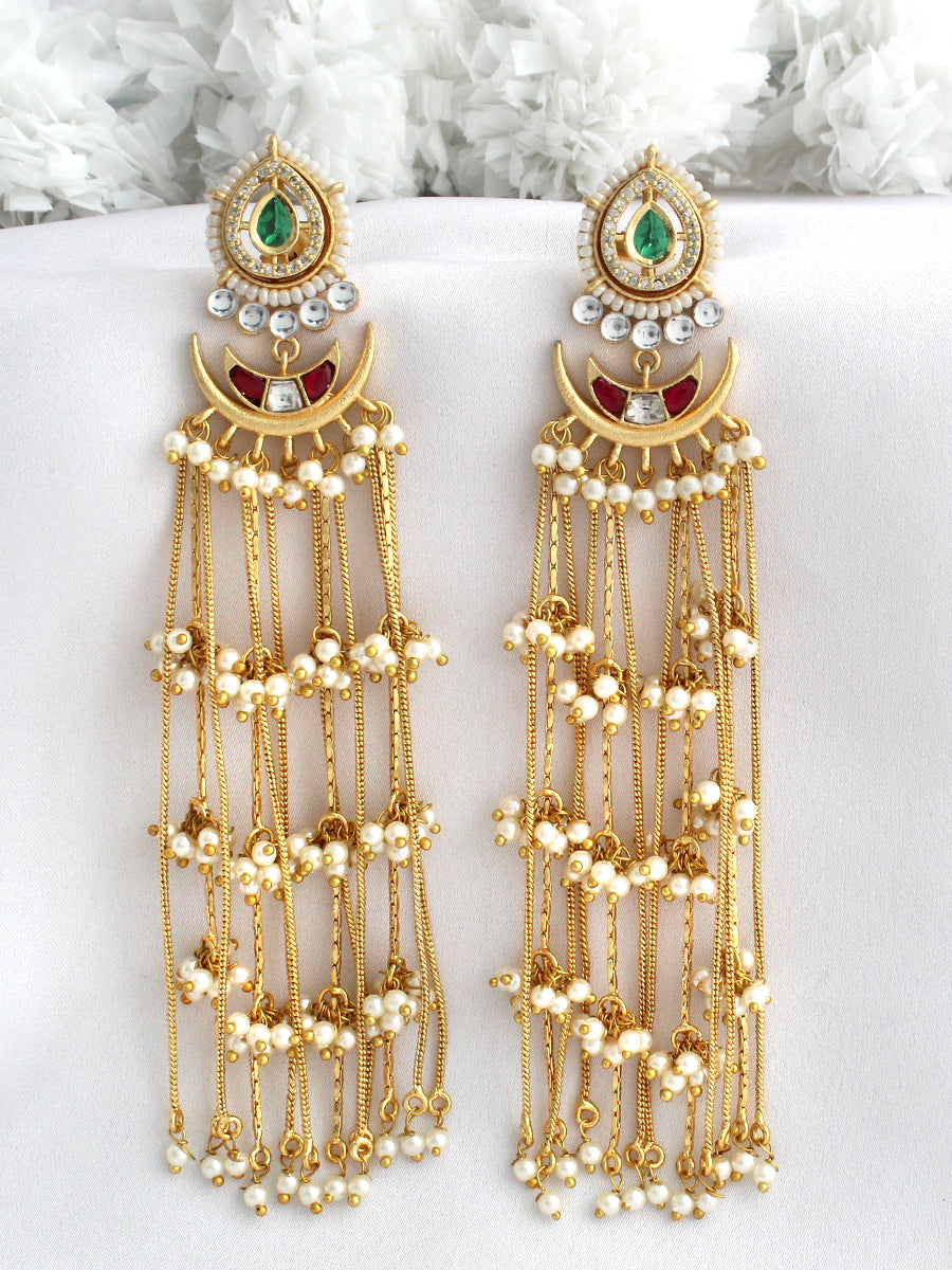 Preksha Long Earrings-Multocolor
