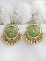 Lipi Stud Earrings-Mint Green