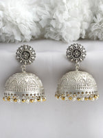 Veda Jhumki Earrings-Silver