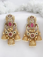 Janvika Jhumki Earrings-Multicolor