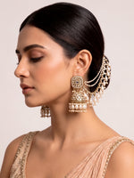 Rasika Mirror Earrings with Ear chain