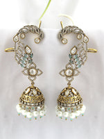 Kiyanvi Kanphool Earrings-Aqua