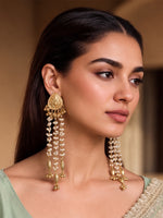 Saavi Long Earrings-Gold