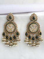 Shriya Dangle Earrings-Green