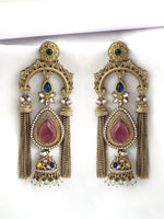 Mirika Long Earrings-Multicolor