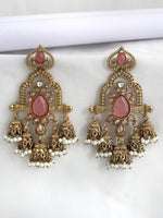 Kaisha Long Earrings-Pink