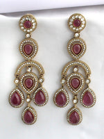 Ahira Long Earrings-Hot Pink
