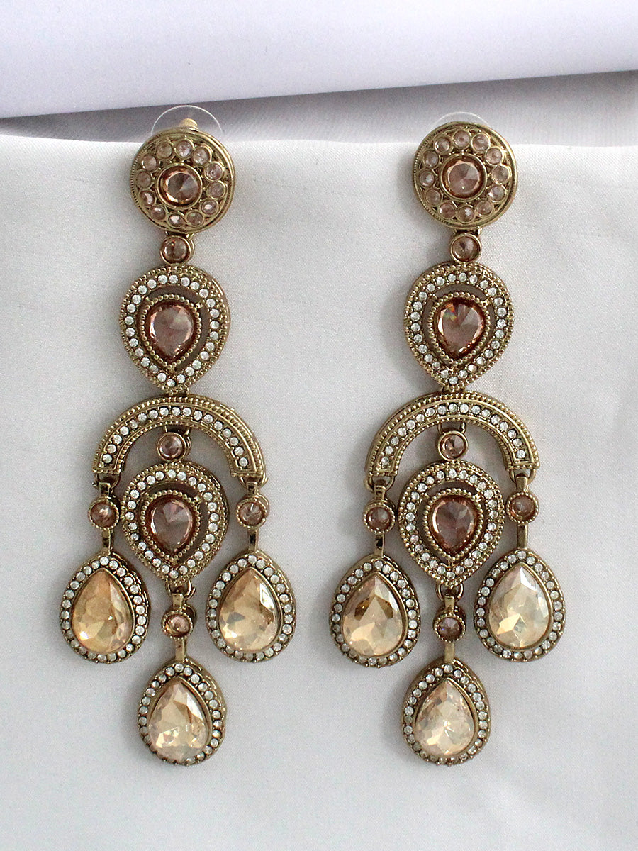 Ahira Long Earrings-Gold