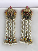Nimisha Long Earrings-Multicolor